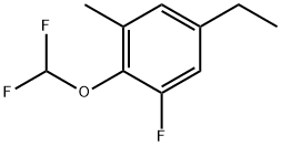 2-(Difluoromethoxy)-5-ethyl-1-fluoro-3-methylbenzene Structure