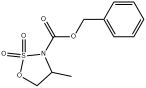 4-Methyl-1,2,3-oxathiazolidine-3-carboxylic acid phenylmethyl ester 2,2-dioxide 구조식 이미지