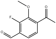 4-acetyl-2-fluoro-3-methoxybenzaldehyde Structure