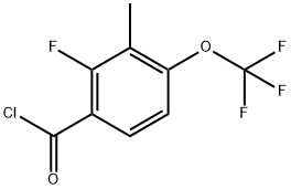 2-Fluoro-3-methyl-4-(trifluoromethoxy)benzoyl chloride Structure