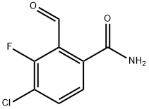 4-chloro-3-fluoro-2-formylbenzamide Structure