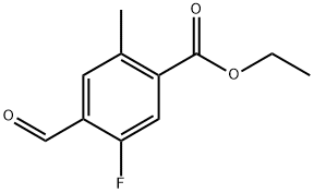 ethyl 5-fluoro-4-formyl-2-methylbenzoate Structure