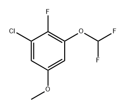 1-Chloro-3-(difluoromethoxy)-2-fluoro-5-methoxybenzene 구조식 이미지