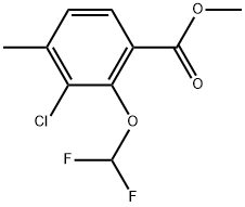 Methyl 3-chloro-2-(difluoromethoxy)-4-methylbenzoate Structure