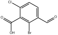 2-Bromo-6-chloro-3-formylbenzoic acid Structure