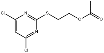 2-(4,6-Dichloro-2-pyrimidinyl)thio-ethanol 1-acetate Structure