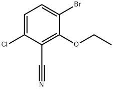 3-Bromo-6-chloro-2-ethoxybenzonitrile Structure