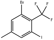 1-bromo-3-iodo-5-methyl-2-(trifluoromethyl)benzene Structure