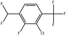 2-Chloro-4-(difluoromethyl)-3-fluoro-1-(trifluoromethyl)benzene Structure