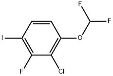 2-Chloro-1-(difluoromethoxy)-3-fluoro-4-iodobenzene Structure