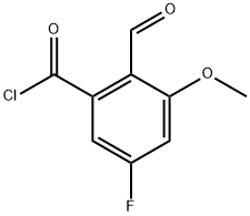 5-Fluoro-2-formyl-3-methoxybenzoyl chloride Structure