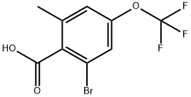 2-Bromo-6-methyl-4-(trifluoromethoxy)benzoic acid Structure