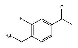 1-(4-(aminomethyl)-3-fluorophenyl)ethan-1-one Structure