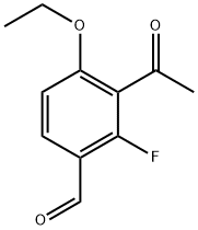 3-acetyl-4-ethoxy-2-fluorobenzaldehyde Structure