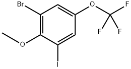 1-bromo-3-iodo-2-methoxy-5-(trifluoromethoxy)benzene Structure