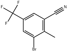 3-Bromo-2-methyl-5-(trifluoromethyl)benzonitrile Structure