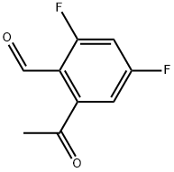 2-acetyl-4,6-difluorobenzaldehyde Structure