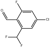 4-chloro-2-(difluoromethyl)-6-fluorobenzaldehyde Structure