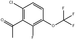 1-[6-Chloro-2-fluoro-3-(trifluoromethoxy)phenyl]ethanone Structure