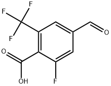 2-Fluoro-4-formyl-6-(trifluoromethyl)benzoic acid Structure