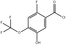 2-Fluoro-5-hydroxy-4-(trifluoromethoxy)benzoyl chloride Structure