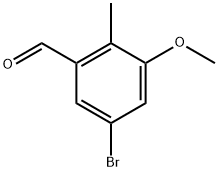 5-bromo-3-methoxy-2-methylbenzaldehyde Structure