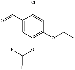 2-Chloro-5-(difluoromethoxy)-4-ethoxybenzaldehyde Structure