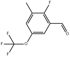 2-fluoro-3-methyl-5-(trifluoromethoxy)benzaldehyde Structure