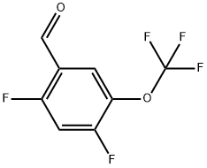 2,4-Difluoro-5-(trifluoromethoxy)benzaldehyde Structure