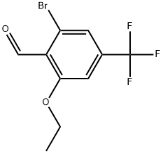 2-bromo-6-ethoxy-4-(trifluoromethyl)benzaldehyde Structure