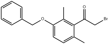 2-Bromo-1-[2,6-dimethyl-3-(phenylmethoxy)phenyl]ethanone Structure