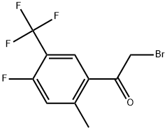 2-Bromo-1-[4-fluoro-2-methyl-5-(trifluoromethyl)phenyl]ethanone Structure