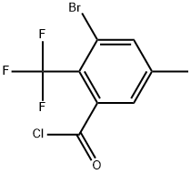 3-Bromo-5-methyl-2-(trifluoromethyl)benzoyl chloride Structure