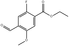 ethyl 2-fluoro-4-formyl-5-methoxybenzoate Structure