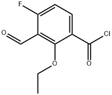 2-Ethoxy-4-fluoro-3-formylbenzoyl chloride Structure