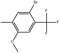 1-Bromo-4-methoxy-5-methyl-2-(trifluoromethyl)benzene Structure