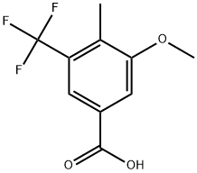 3-Methoxy-4-methyl-5-(trifluoromethyl)benzoic acid Structure