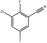 3-Chloro-2-fluoro-5-iodobenzonitrile 구조식 이미지