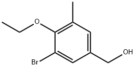 (3-Bromo-4-ethoxy-5-methylphenyl)methanol 구조식 이미지