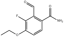 4-ethoxy-3-fluoro-2-formylbenzamide Structure