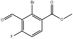 methyl 2-bromo-4-fluoro-3-formylbenzoate Structure