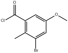 3-Bromo-5-methoxy-2-methylbenzoyl chloride Structure