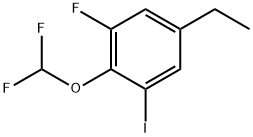 2-(Difluoromethoxy)-5-ethyl-1-fluoro-3-iodobenzene Structure