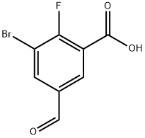 3-Bromo-2-fluoro-5-formylbenzoic acid Structure