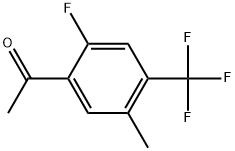 1-[2-Fluoro-5-methyl-4-(trifluoromethyl)phenyl]ethanone Structure