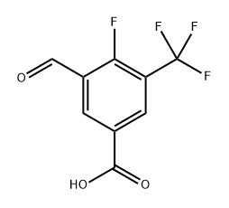 4-Fluoro-3-formyl-5-(trifluoromethyl)benzoic acid Structure