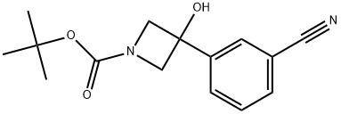1,1-Dimethylethyl 3-(3-cyanophenyl)-3-hydroxy-1-azetidinecarboxylate Structure