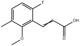 3-(6-Fluoro-2-methoxy-3-methylphenyl)-2-propenoic acid Structure