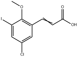 3-(5-Chloro-3-iodo-2-methoxyphenyl)-2-propenoic acid Structure