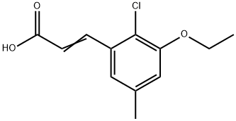 3-(2-Chloro-3-ethoxy-5-methylphenyl)-2-propenoic acid Structure